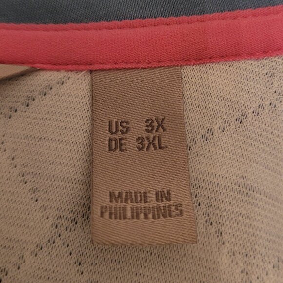 Isaac Mizrahi Womens White Blue Printed Long Sleeve Full Zip Hoodie Size 3X - Picture 2 of 4